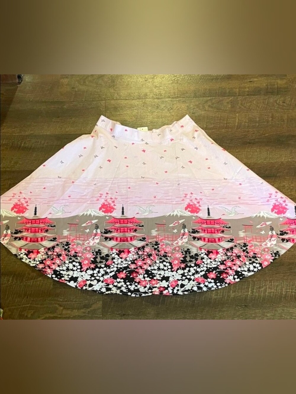 Muse Pink Floral Pagoda Circle Skirt